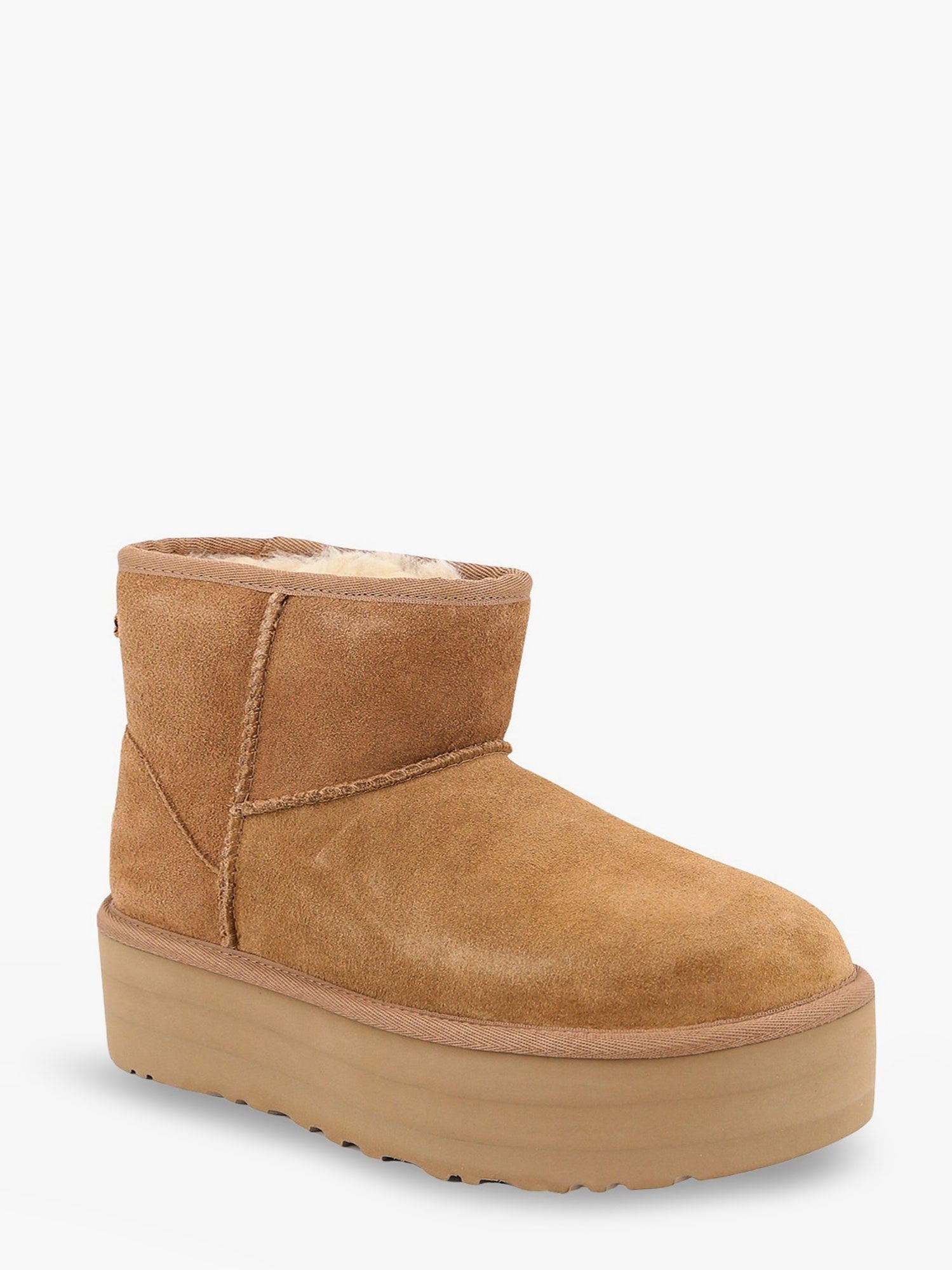 UGG Women's Classic Mini Platform Suede Ankle Boots Brown