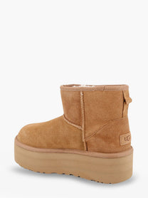 UGG Women's Classic Mini Platform Suede Ankle Boots Brown
