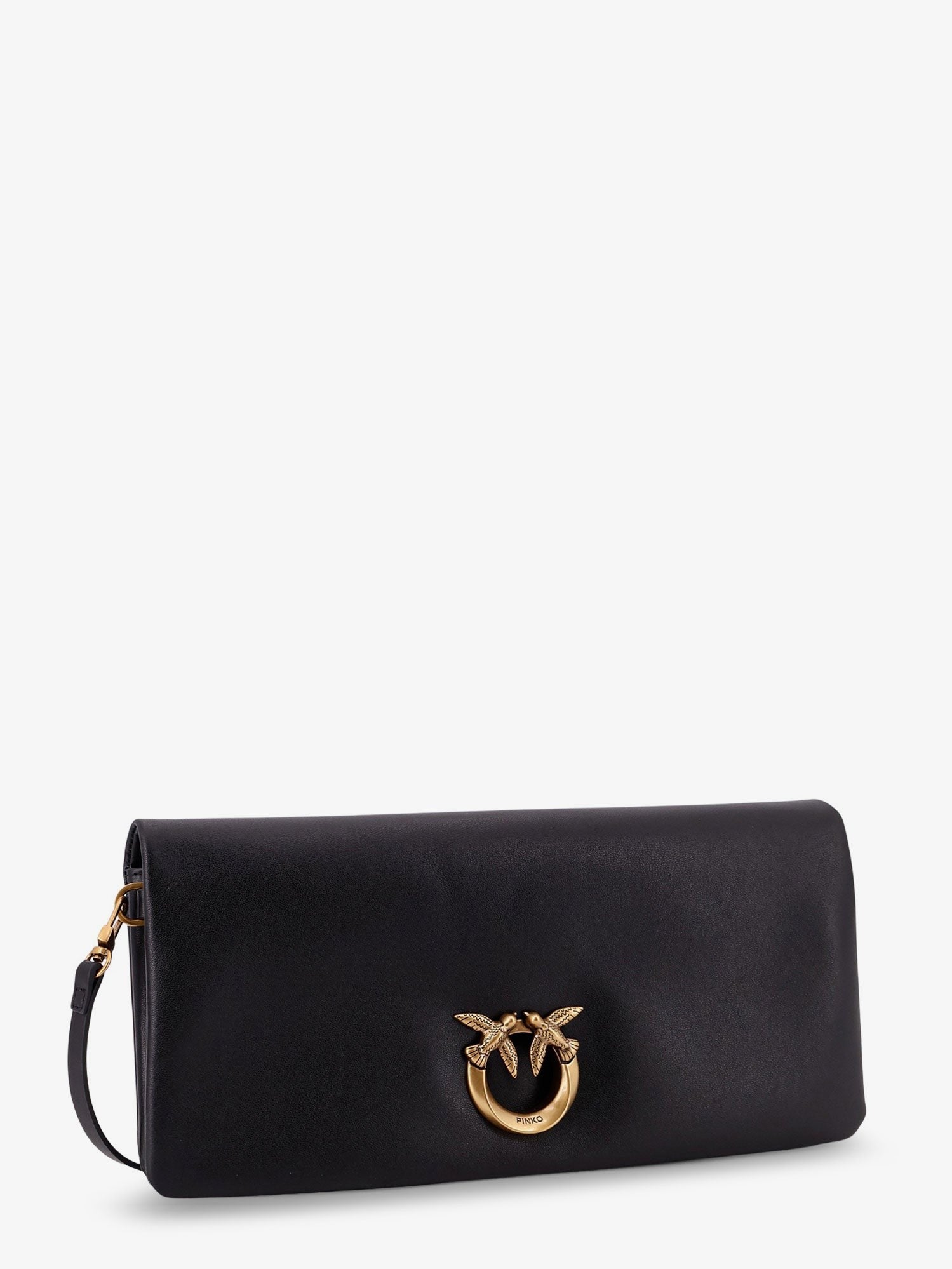 Pinko Women's Medium Love Click Soft Horizontal Clutch Bag Black