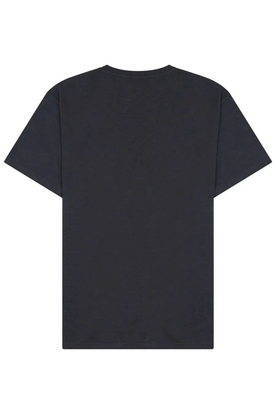 Black short-sleeved cotton t-shirt with a simple crew neck design from closed mens blue shirt collection