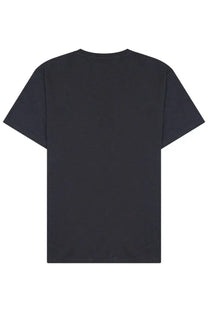 Black short-sleeved cotton t-shirt with a simple crew neck design from closed mens blue shirt collection