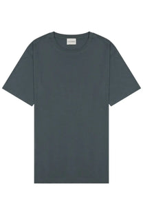 Closed men’s cotton shirt blue dark gray minimalist crew neck t-shirt with subtle texture and clean lines