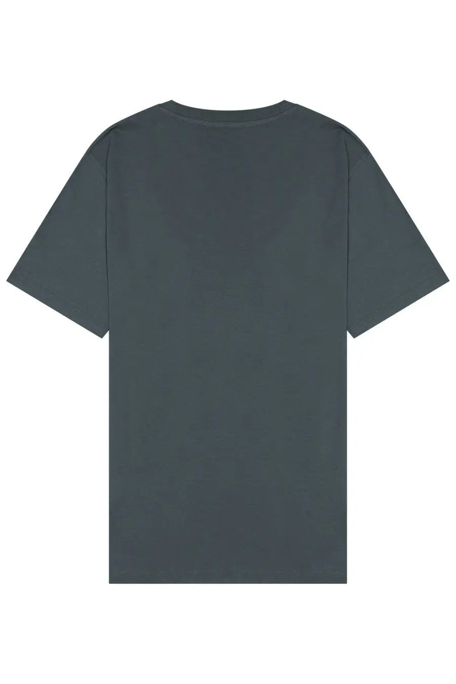 Dark gray minimalist short-sleeved cotton t-shirt with classic crew neck from Closed mens cotton shirt blue collection