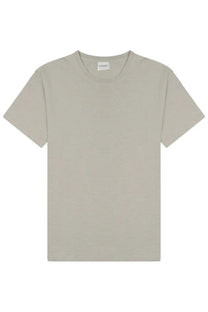 Closed men’s cotton shirt grey featuring a minimalist light gray cotton crew neck t-shirt with short sleeves