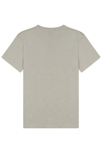 Closed men’s cotton shirt grey plain beige cotton t-shirt with simple crew neck and short sleeves