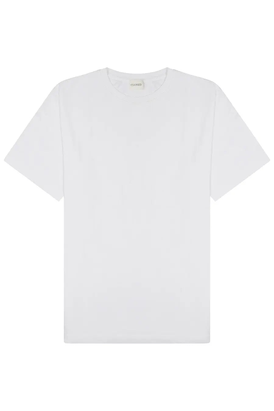 Closed men’s cotton shirt white is a white cotton crew-neck t-shirt with a minimalist design and subtle brand tag
