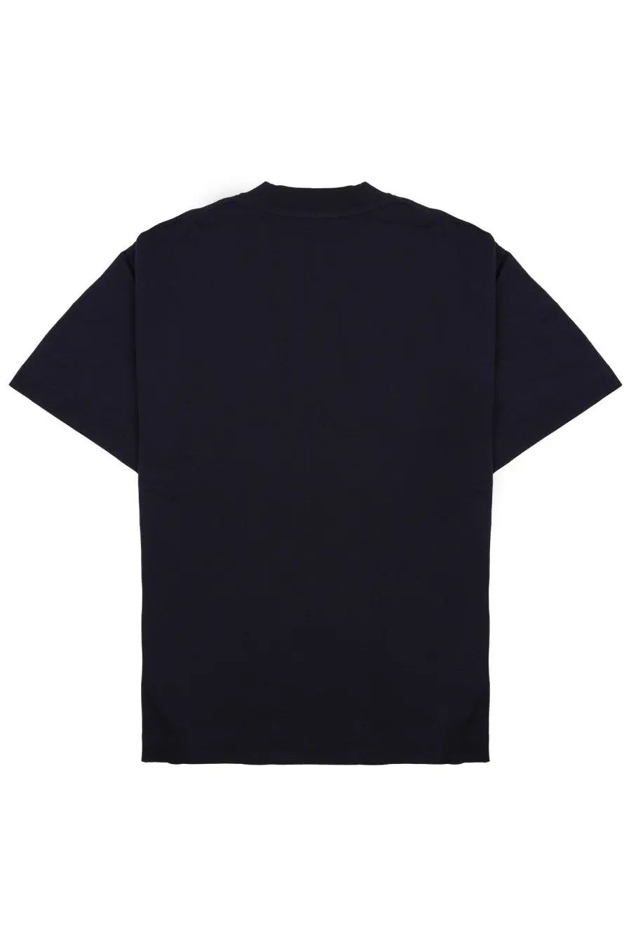 Black short-sleeved crew neck t-shirt in cotton from closed mens shirt classic collection in blue product line