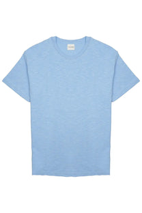 Light blue heathered cotton t-shirt with crew neck and short sleeves from Closed men’s shirt classic in cotone blue