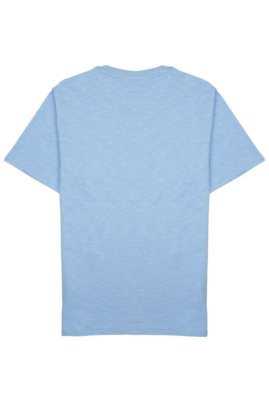 Light blue heathered cotton t-shirt closed mens shirt classic with crew neck and short sleeves
