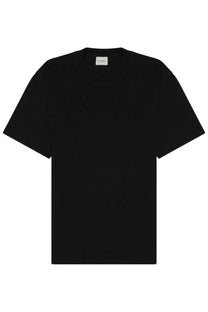 Closed men’s shirt in cotone black a black crew neck short sleeve cotton t-shirt with minimalist design and white neckline label