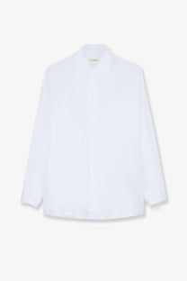 Closed women’s cotton shirt white featuring a crisp white long-sleeved button-up design with classic collar and subtle texture