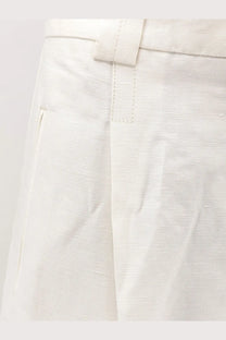 Closed women’s Wendlyn linen and viscose white trousers with subtle texture and clean minimalist design front view