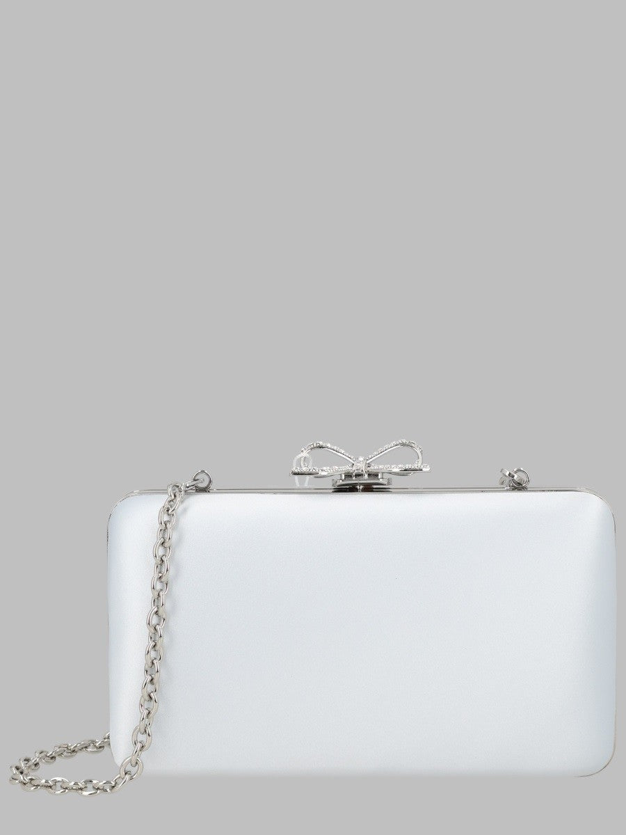 self-portrait Women's Clutch in Raso Con Fiocco Blue