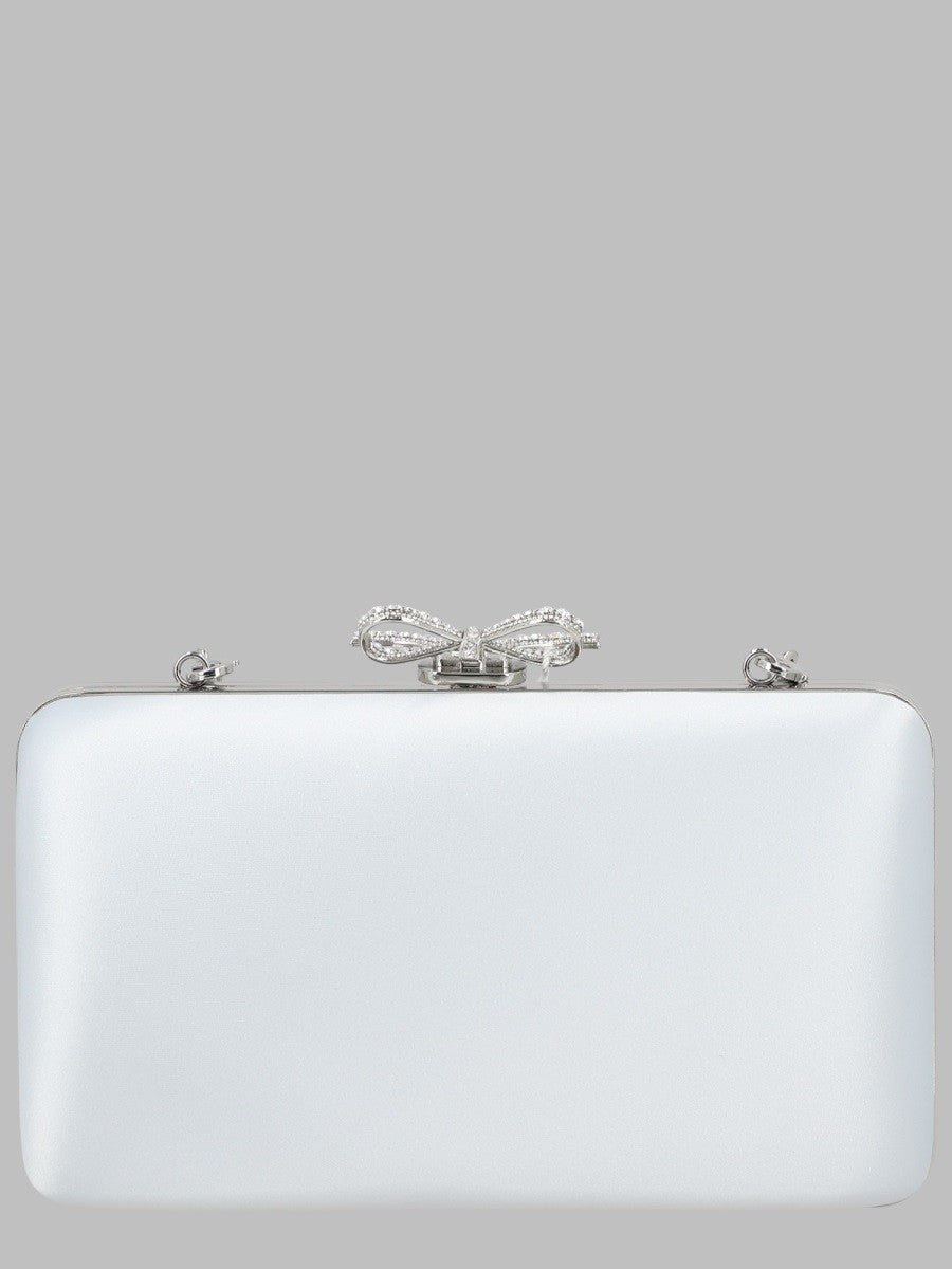 self-portrait Women's Clutch in Raso Con Fiocco Blue