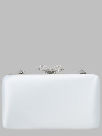 self-portrait Women's Clutch in Raso Con Fiocco Blue