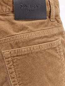 Saint Laurent Women's Clyde Corduroy Trousers Beige