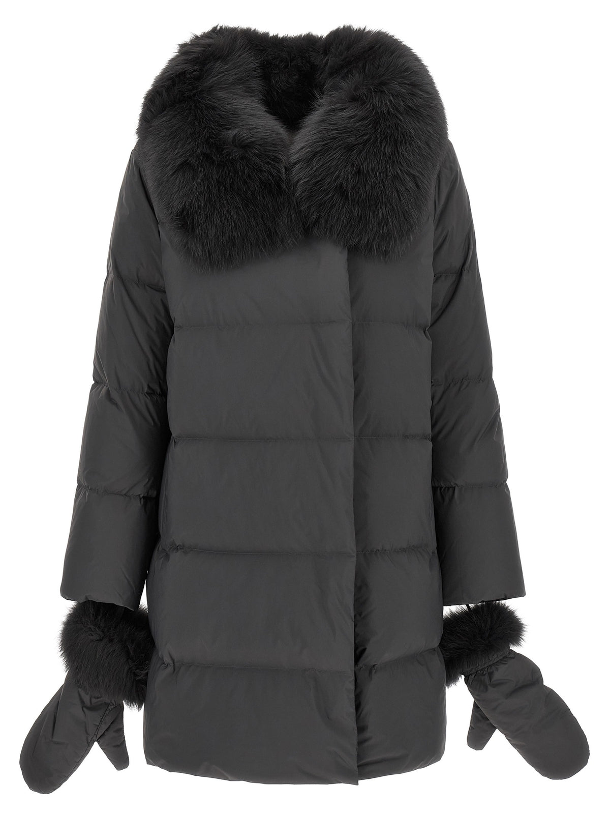 Yves Salomon Army Coat Black