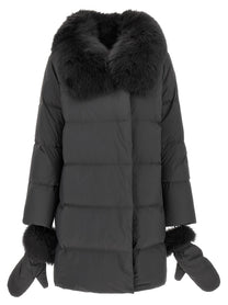 Yves Salomon Army Coat Black