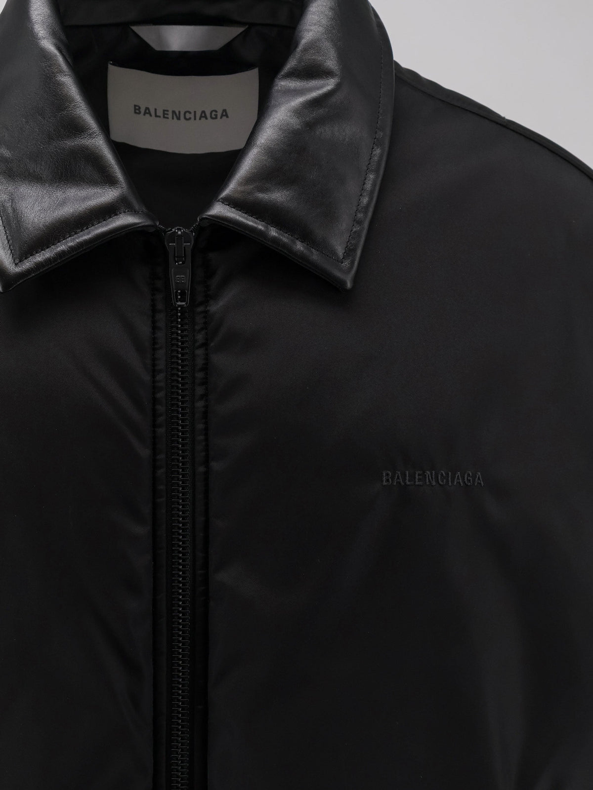 Balenciaga Men's Cocoon Down Jacket in Cotton Blend Black