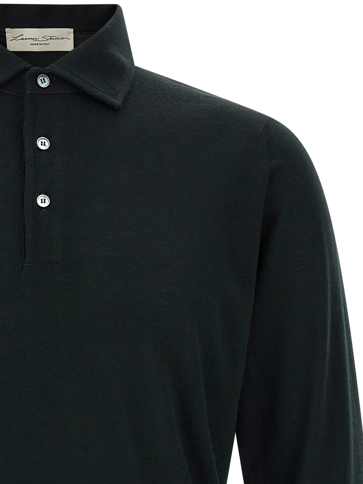 Larmeri Studio Collo Camicia Polo Shirt Green