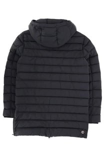 Colmar men’s black quilted puffer jacket with hood featuring subtle stitching water repellent down jacket