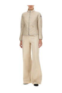Beige quilted puffer jacket with high collar and zipper front colmar women’s lightweight down jacket beige