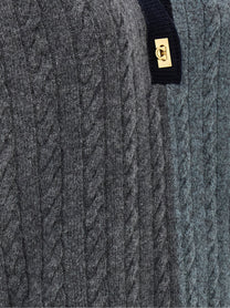 Ferragamo Color Block Braid Sweater Gold, view 5