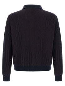 Oliver Lattughi Color Block Cardigan Blue, view 2