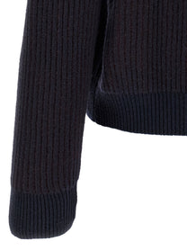 Oliver Lattughi Color Block Cardigan Blue, view 4
