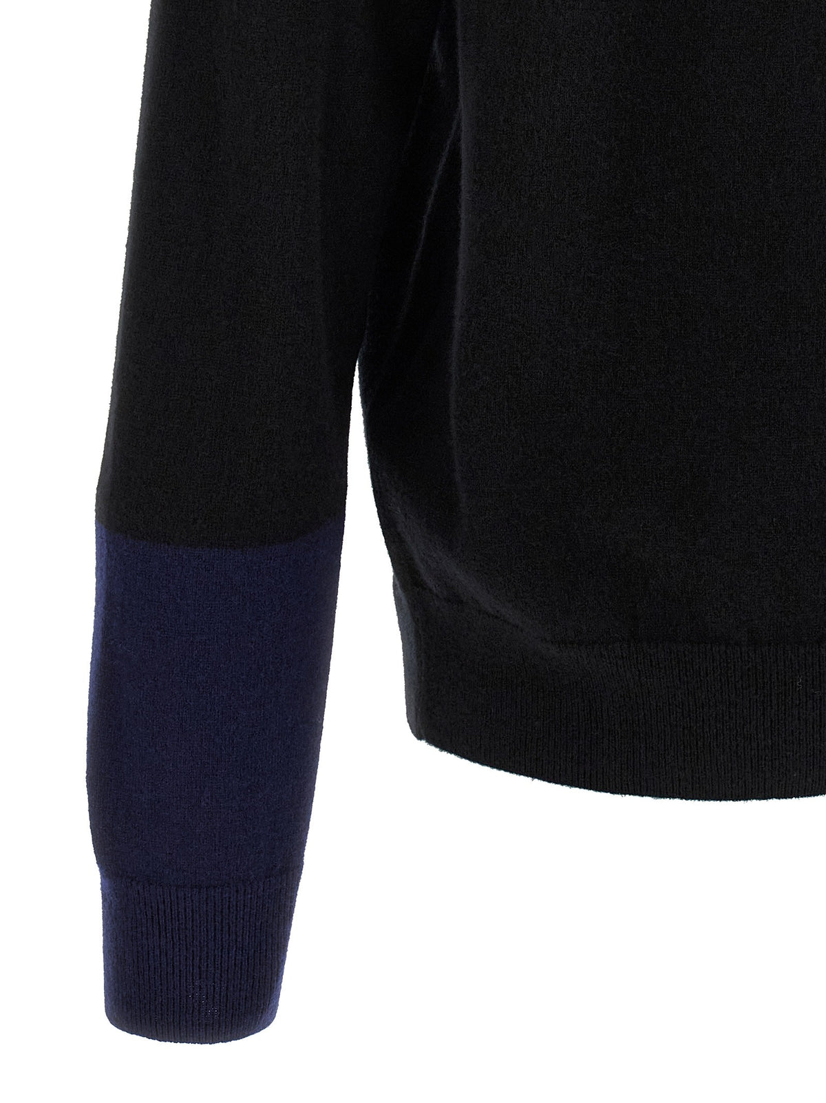 Comme Des Garcons Shirt Color Block Detail Cardigan Black