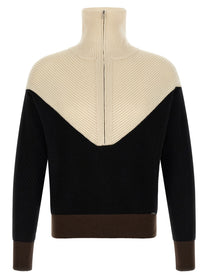 Kiton Color Block Sweater Black