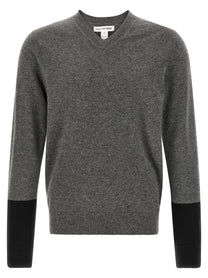Comme Des Garcons Shirt Color Block Sweater Grey
