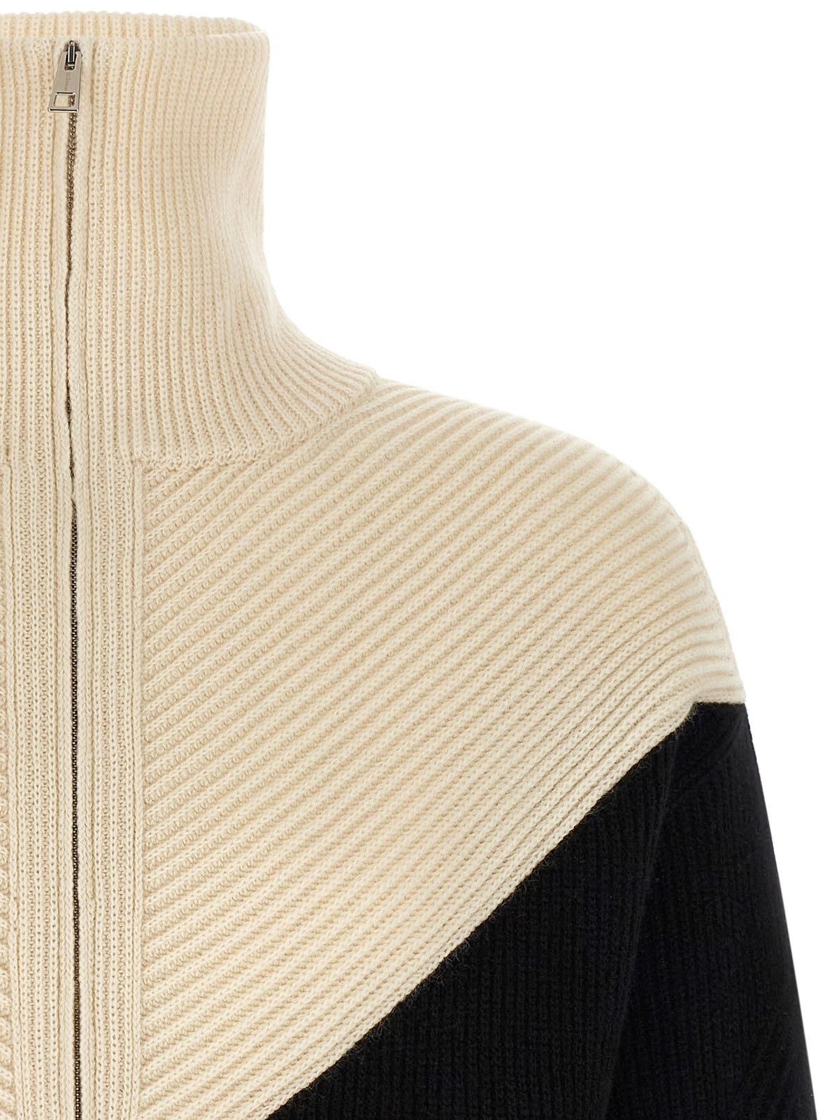Kiton Color Block Sweater Black