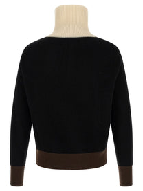 Kiton Color Block Sweater Black