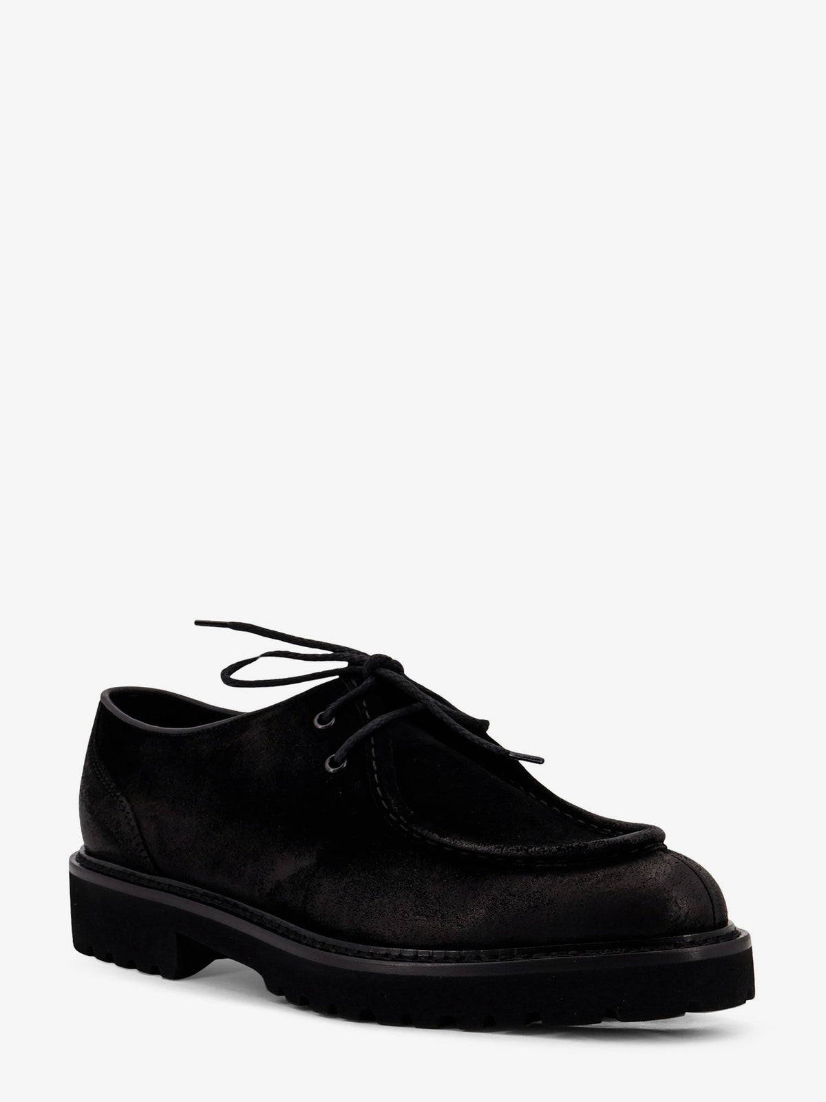 Doucal's Men's Commander Suede Lace up Shoes Black