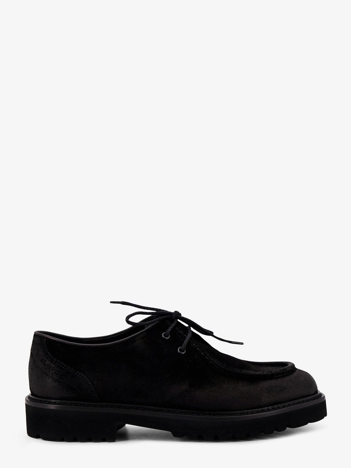 Doucal's Men's Commander Suede Lace up Shoes Black