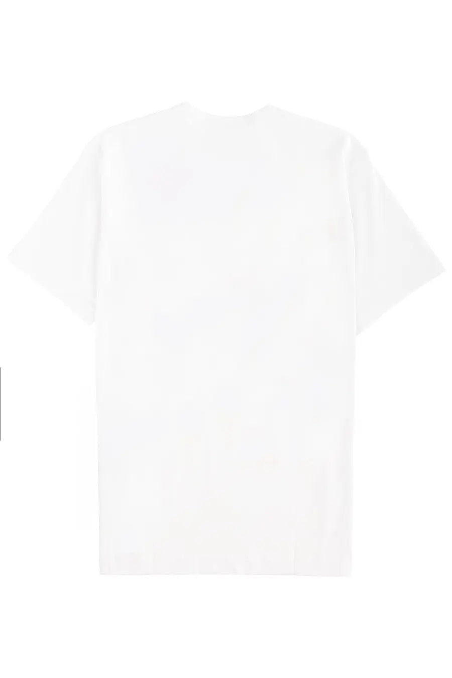 White cotton comme des garcons shirt men’s t-shirt with a simple minimalist design