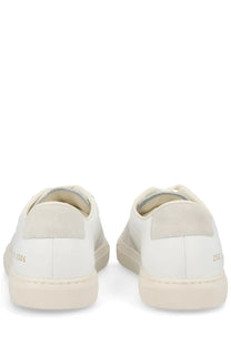 Common projects men’s sneaker bball white leather sneakers with minimalist design and beige heel tab accents