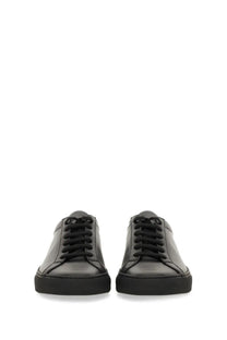 Common Projects men’s sneaker low Achilles original black leather low-top with black laces and chunky rubber sole