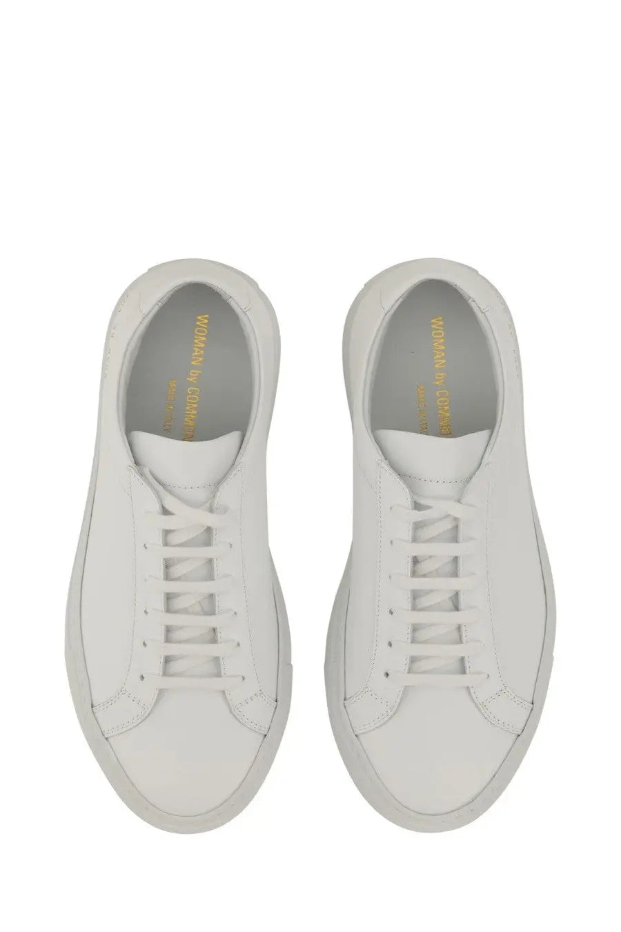 Common projects women’s low original achilles white leather low-top sneakers with minimalist design and gold heel branding