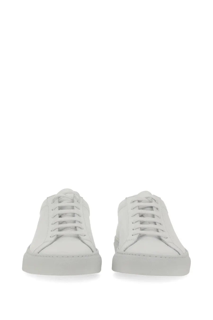 Common Projects women’s low original Achilles sneaker white leather low-top with clean minimalist design and matching laces