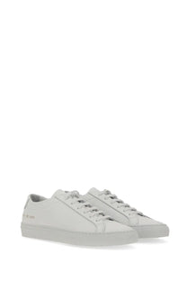 Common projects women’s low original achilles sneaker white leather low-top with minimalist design and subtle heel branding back view