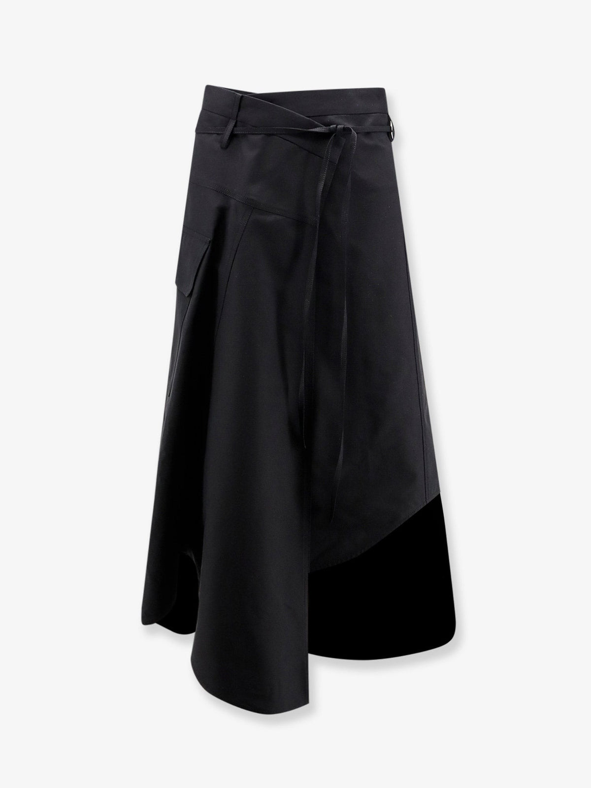 Bottega Veneta Women's Compact Cotton Canvas Skirt Black