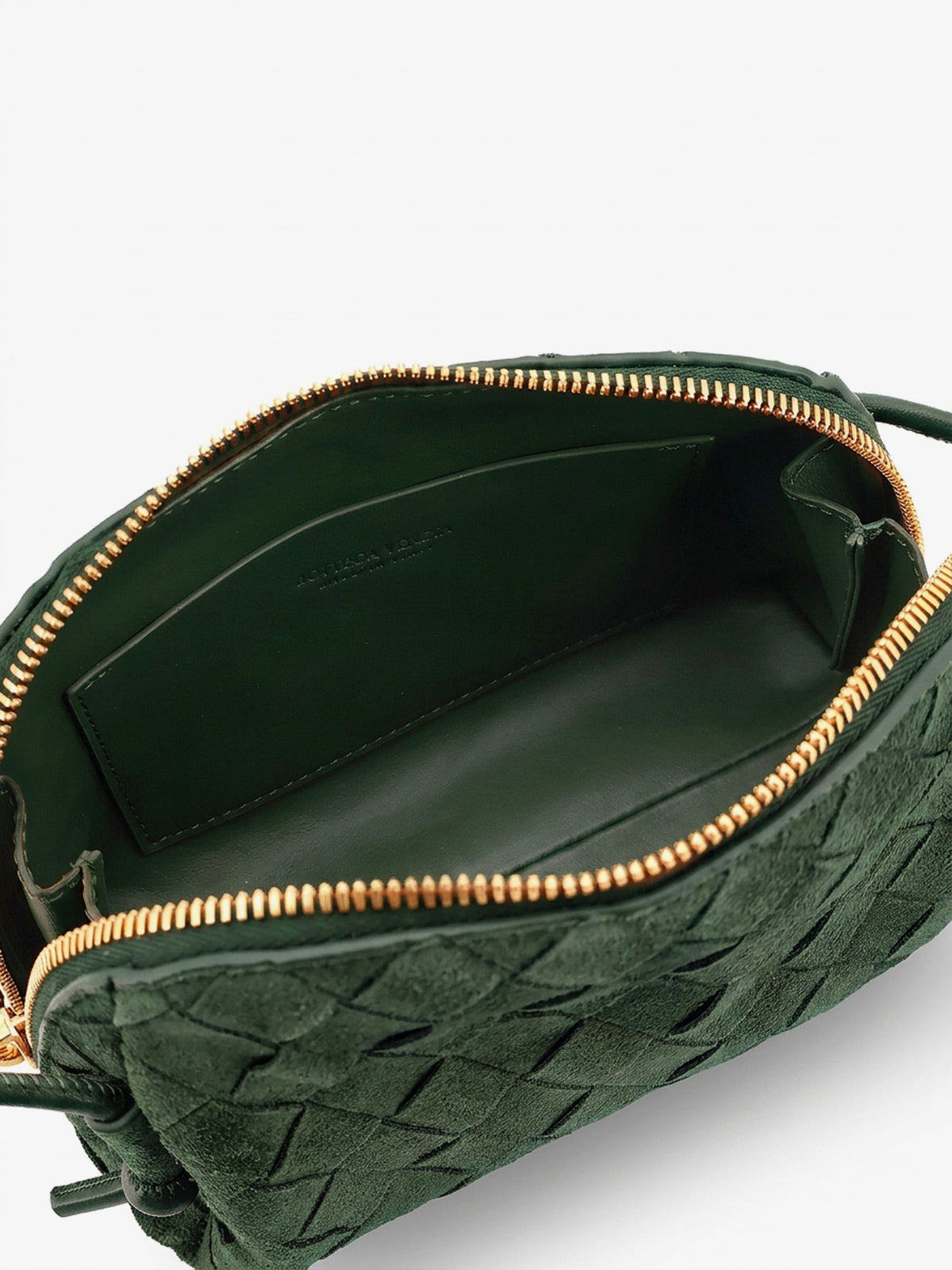 Bottega Veneta Women's Concert Pochette Suede Crossbody Bag Green