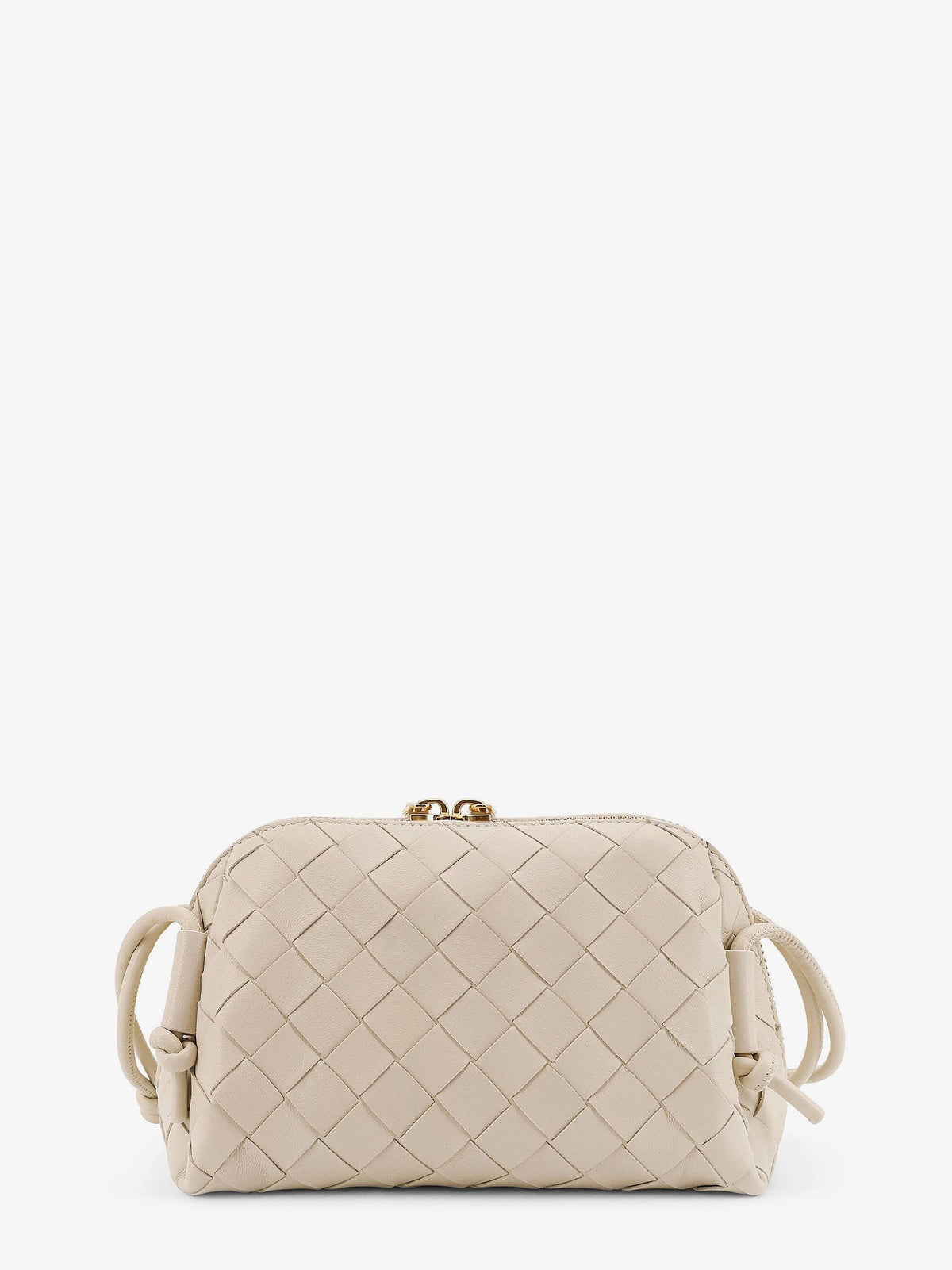 Bottega Veneta Women's Concert Pouch Leather Crossbody Bag Gold