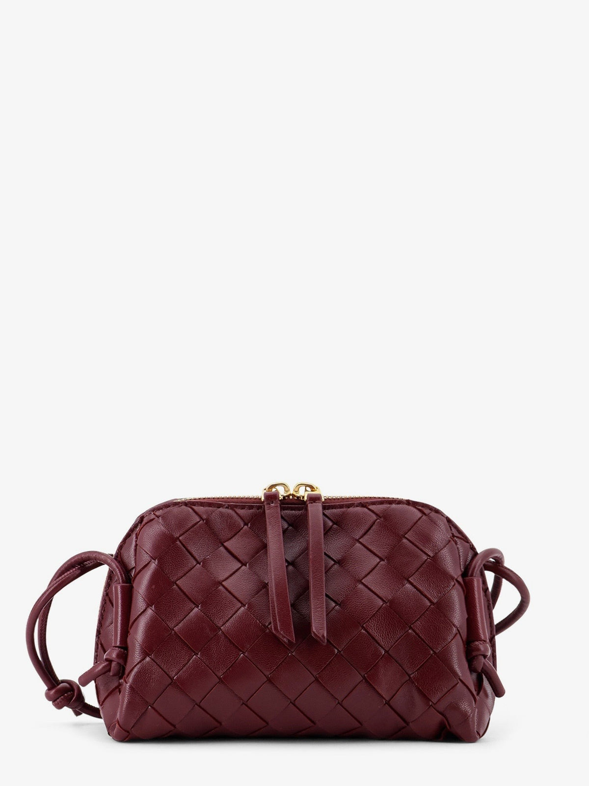 Bottega Veneta Women's Concert Pouch Leather Shoulder Bag Red