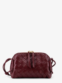 Bottega Veneta Women's Concert Pouch Leather Shoulder Bag Red