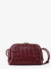 Bottega Veneta Women's Concert Pouch Leather Shoulder Bag Red