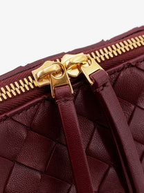 Bottega Veneta Women's Concert Pouch Leather Shoulder Bag Red