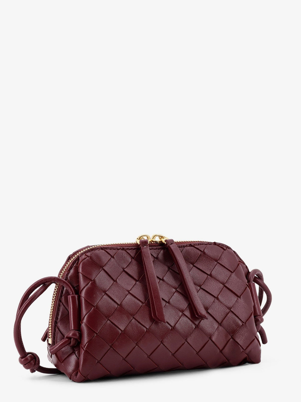 Bottega Veneta Women's Concert Pouch Leather Shoulder Bag Red